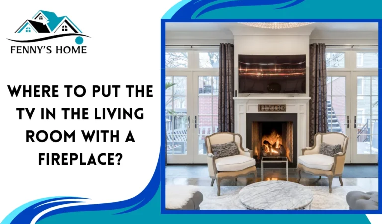 Where to put the TV in the living room with a fireplace?